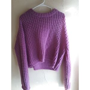 Wild Fable Purple Cropped Sweater